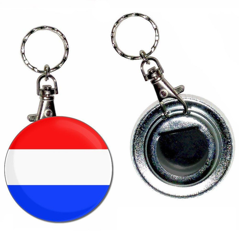 Holland Flag - 55mm Button Badge Bottle Opener