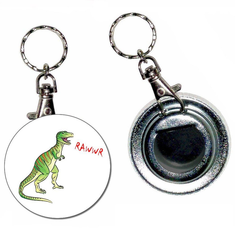 Dinosaur Rawwr! - 55mm Button Badge Bottle Opener