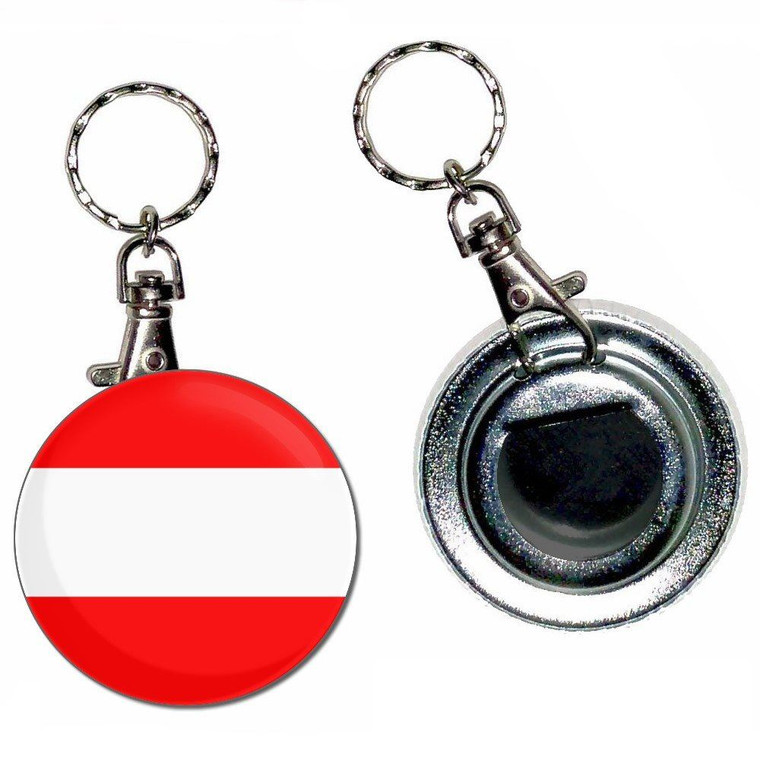 Austria Flag - 55mm Button Badge Bottle Opener