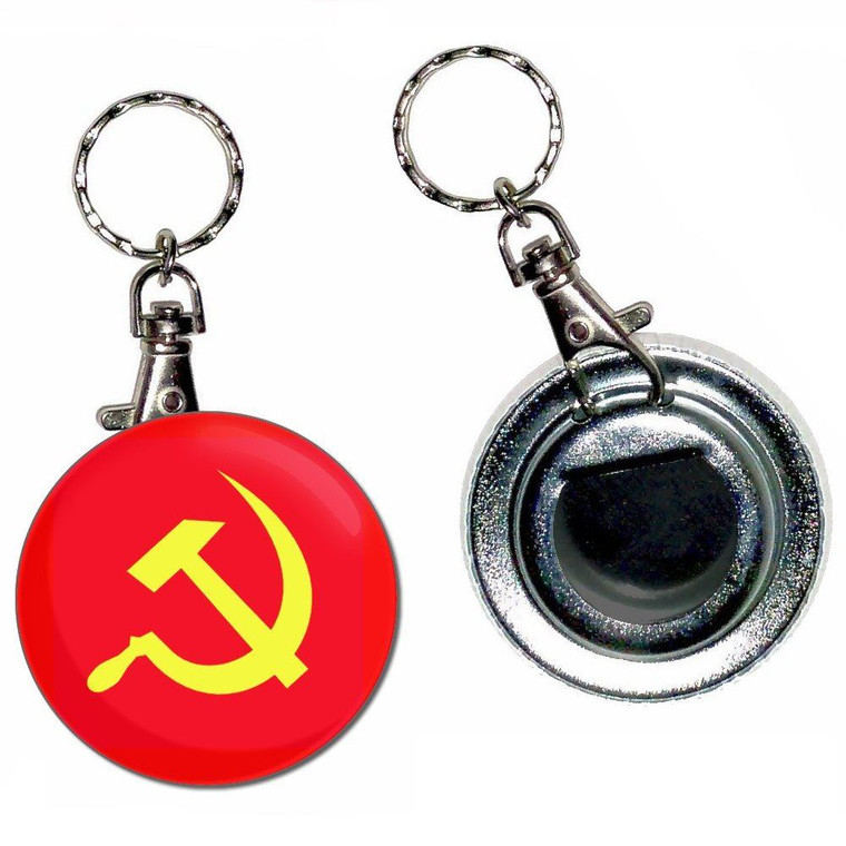 Soviet Union Flag - 55mm Button Badge Bottle Opener