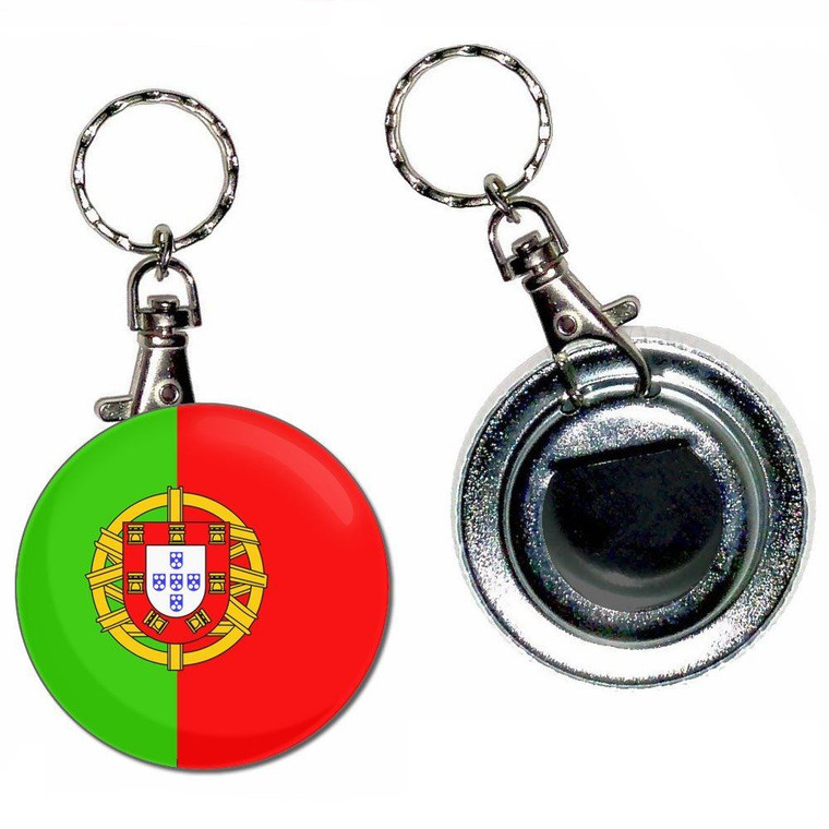 Portugal Flag - 55mm Button Badge Bottle Opener