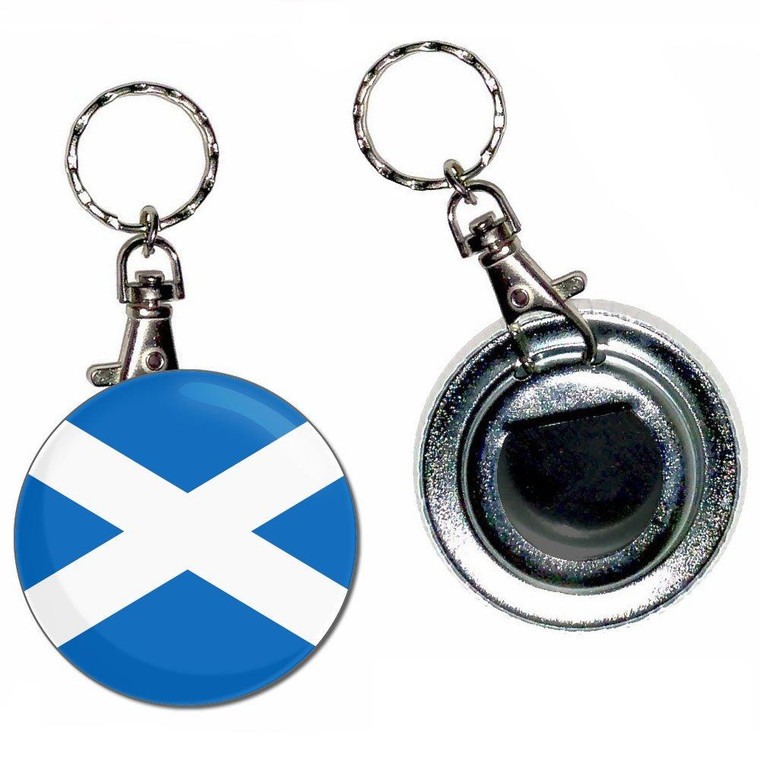 Scotland Flag - 55mm Button Badge Bottle Opener