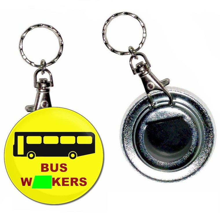 Bus Wankers - 55mm Button Badge Bottle Opener