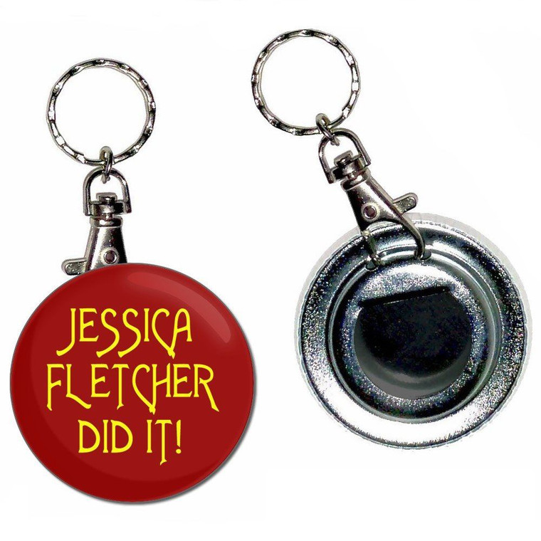 Jessica Fletcher Did It - 55mm Button Badge Bottle Opener