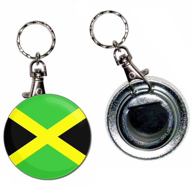 Jamaica Flag - 55mm Button Badge Bottle Opener