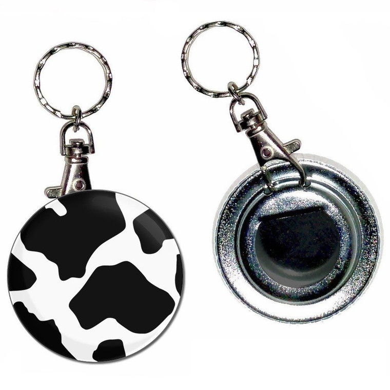 Cow Pattern - 55mm Button Badge Bottle Opener