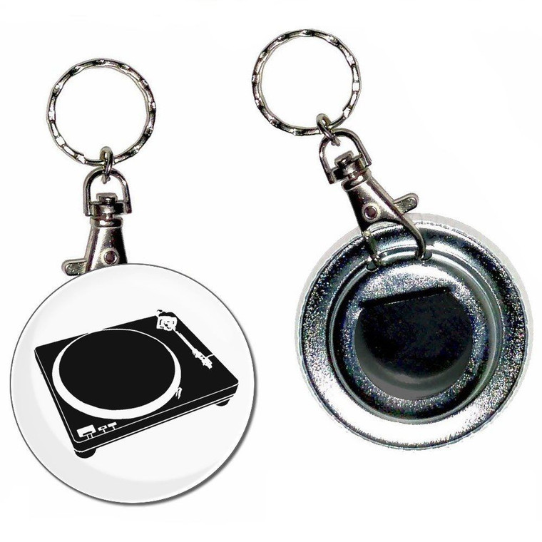 DJ Decks - 55mm Button Badge Bottle Opener