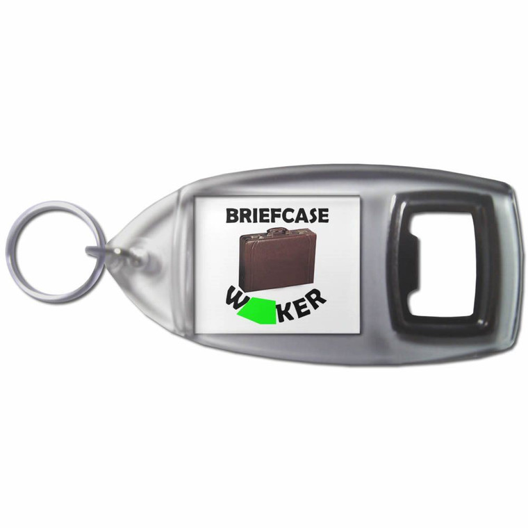 Briefcase Wanker - Plastic Key Ring Bottle Opener