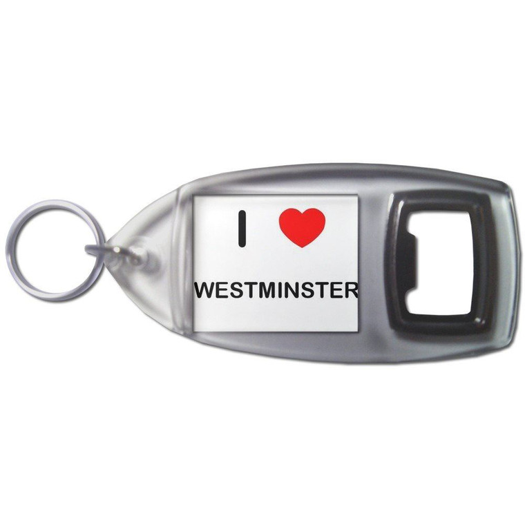 I Love Westminster - Plastic Key Ring Bottle Opener