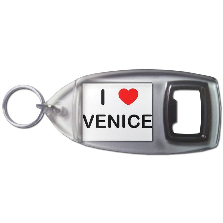 I Love Venice - Plastic Key Ring Bottle Opener