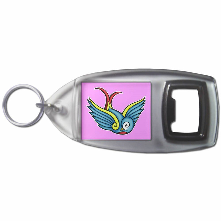 Swallow - Plastic Key Ring Bottle Opener