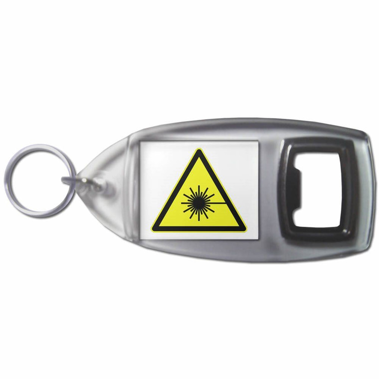 Laser Radiation - Plastic Key Ring Bottle Opener