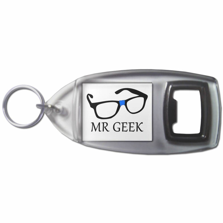 Mr Geek - Plastic Key Ring Bottle Opener