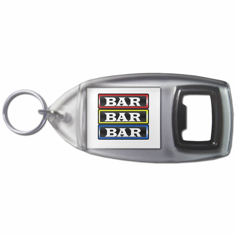 Fruit Machine Bar - Plastic Key Ring Bottle Opener