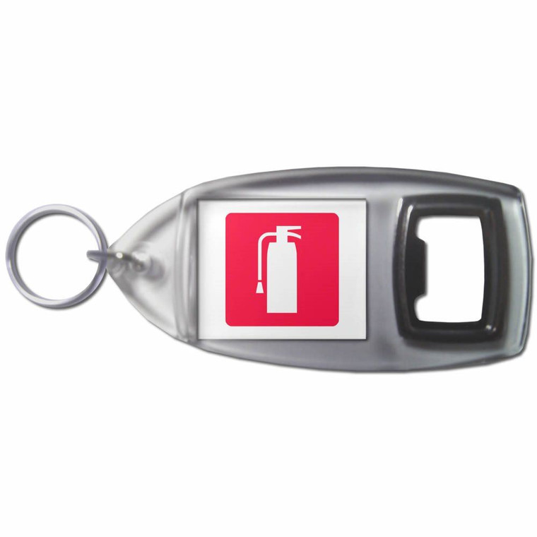 Fire Extinguisher - Plastic Key Ring Bottle Opener