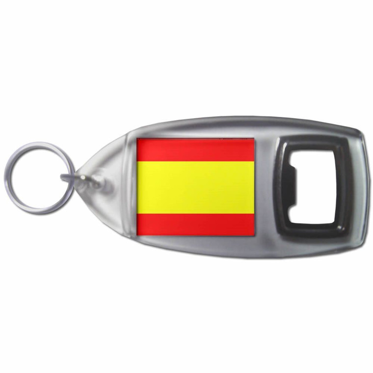 Spain Flag - Plastic Key Ring Bottle Opener