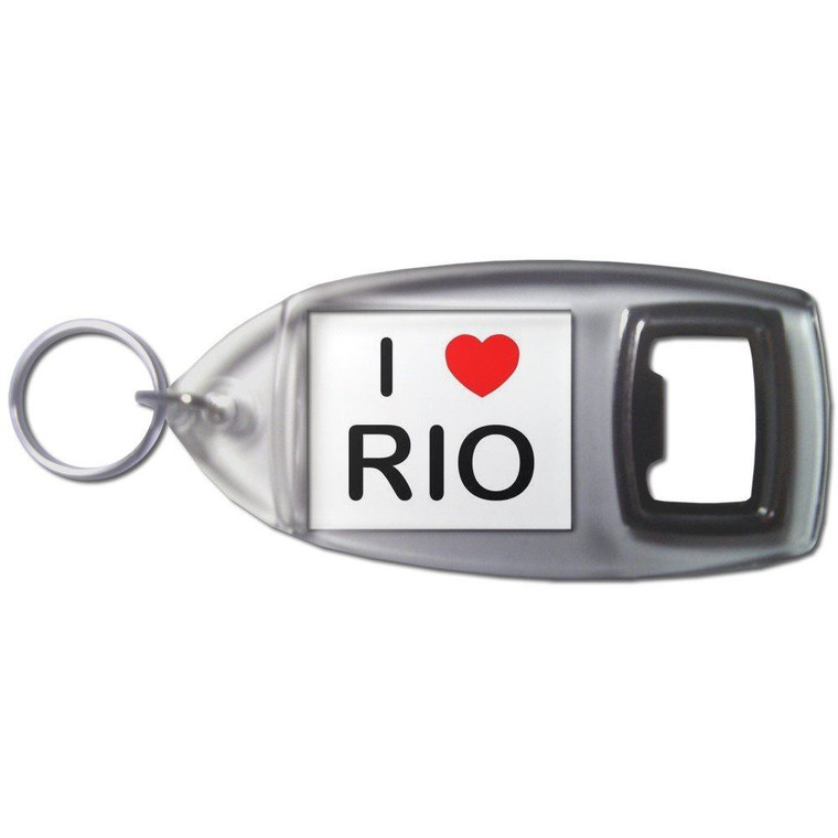 I Love Rio - Plastic Key Ring Bottle Opener