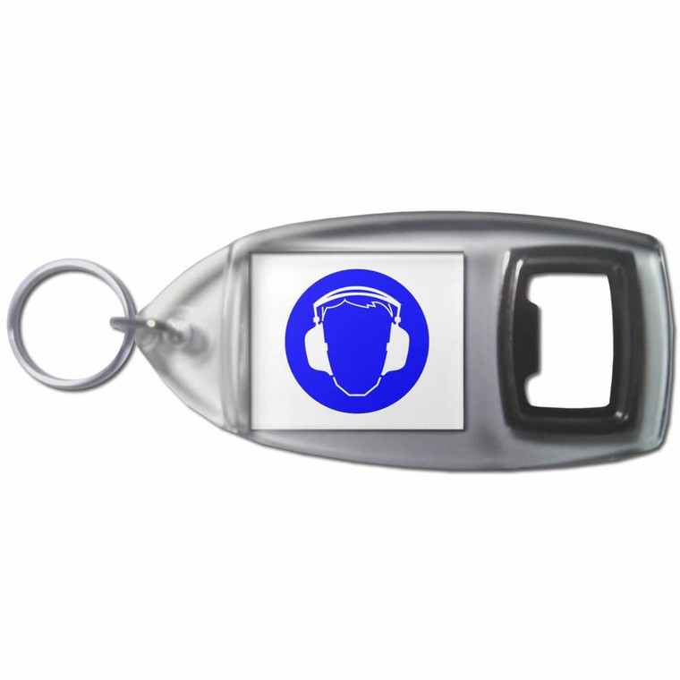Ear Protection - Plastic Key Ring Bottle Opener