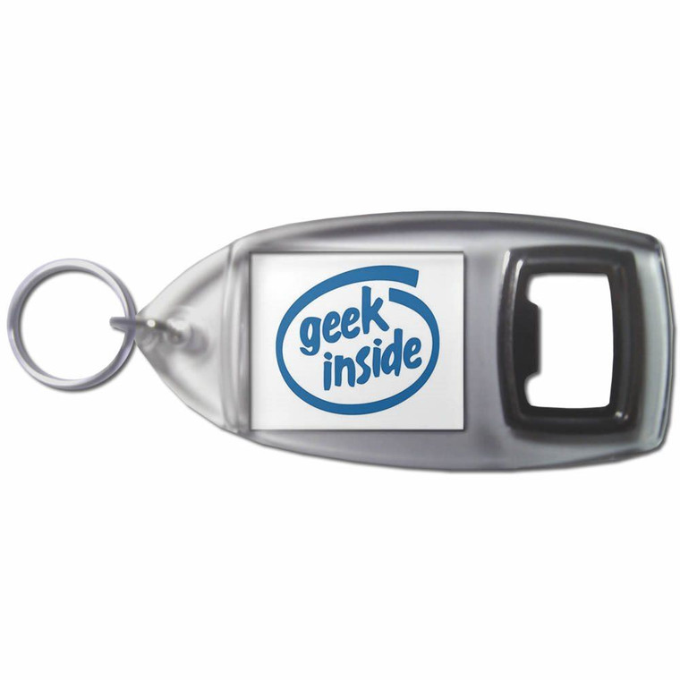 Geek Inside - Plastic Key Ring Bottle Opener