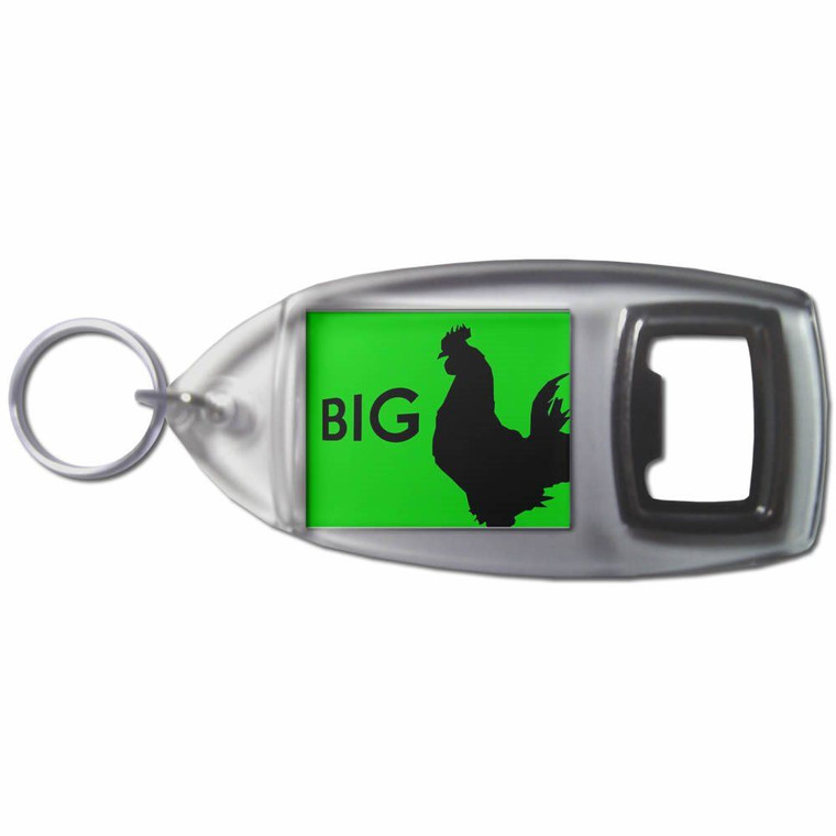 Big Cock - Plastic Key Ring Bottle Opener