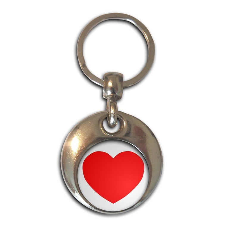 Heart - Round Metal Key Ring