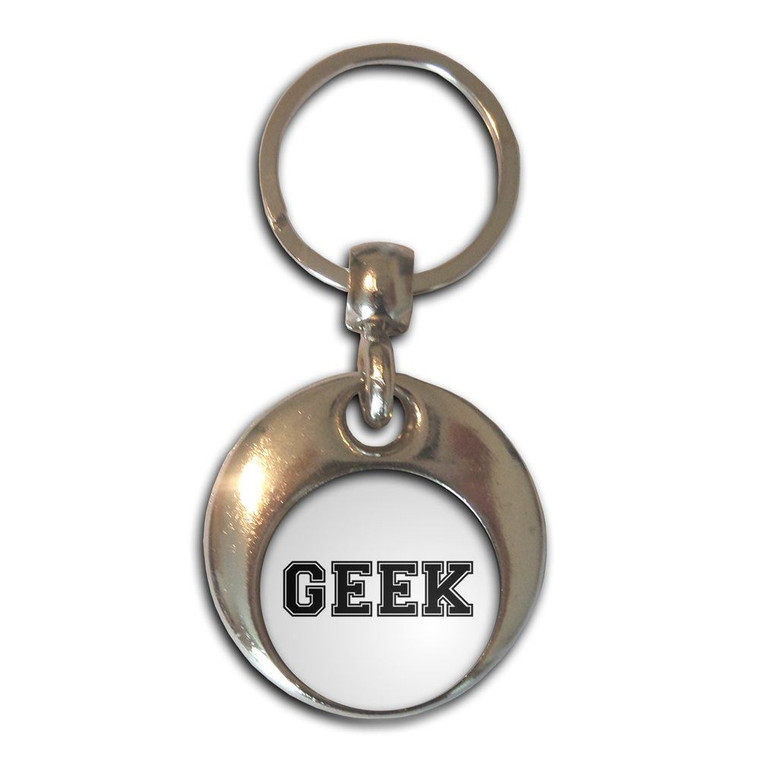 Varsity Geek - Round Metal Key Ring