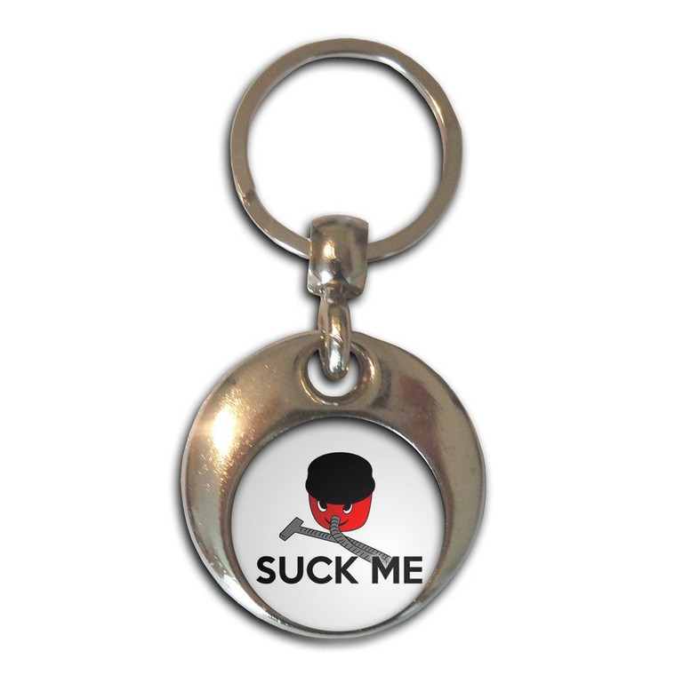 Suck Me - Round Metal Key Ring