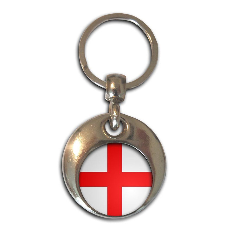 England Flag - Round Metal Key Ring