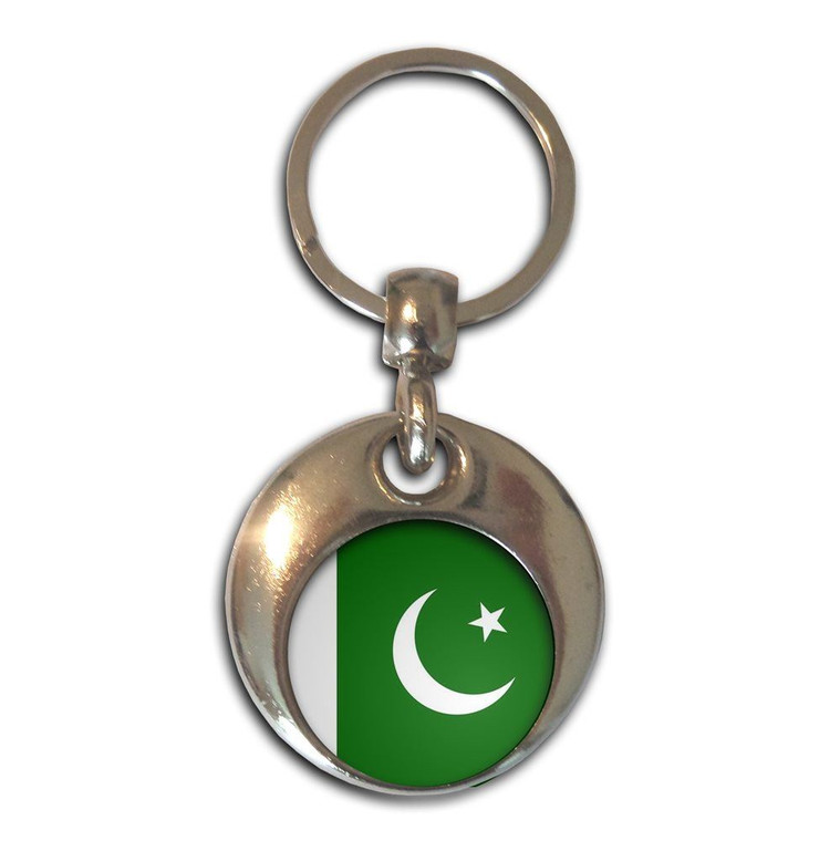 Pakistan Flag - Round Metal Key Ring
