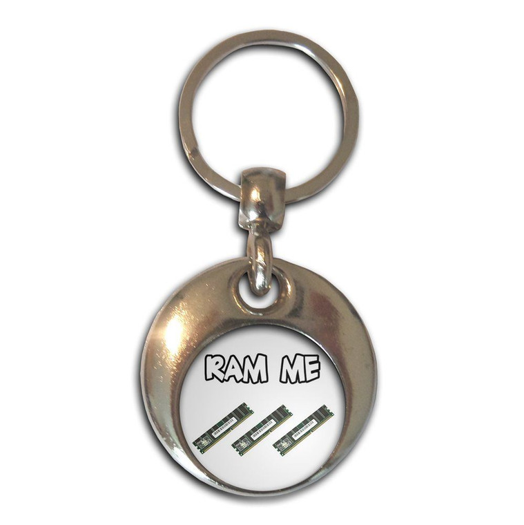 Ram Me - Round Metal Key Ring
