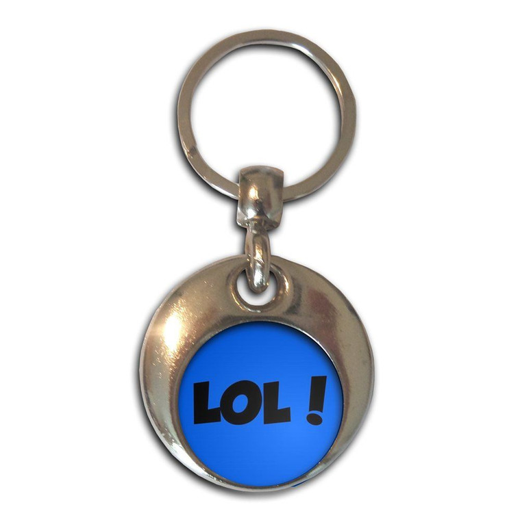 LOL! Laugh Out Loud! - Round Metal Key Ring