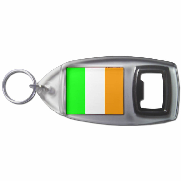 Ireland Flag - Plastic Key Ring Bottle Opener