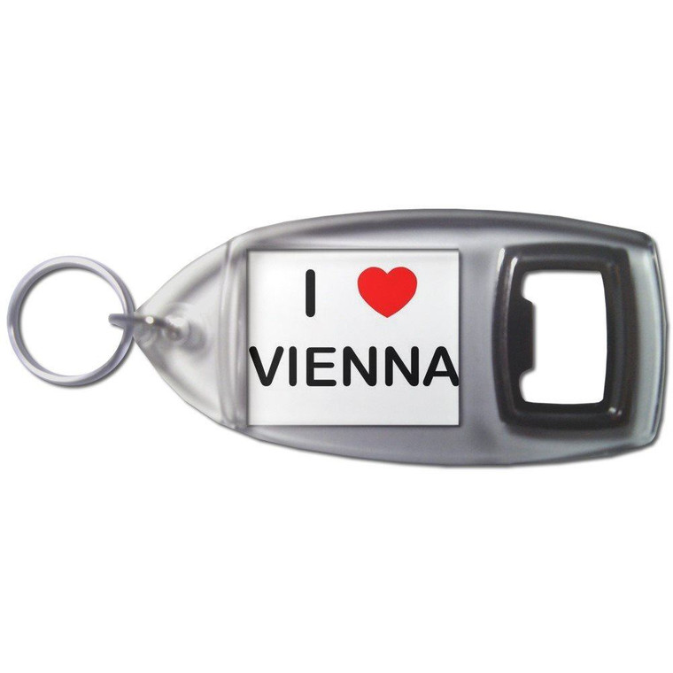 I Love Vienna - Plastic Key Ring Bottle Opener
