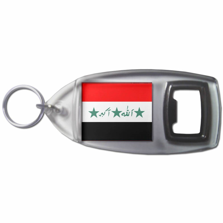 Iraq Flag - Plastic Key Ring Bottle Opener