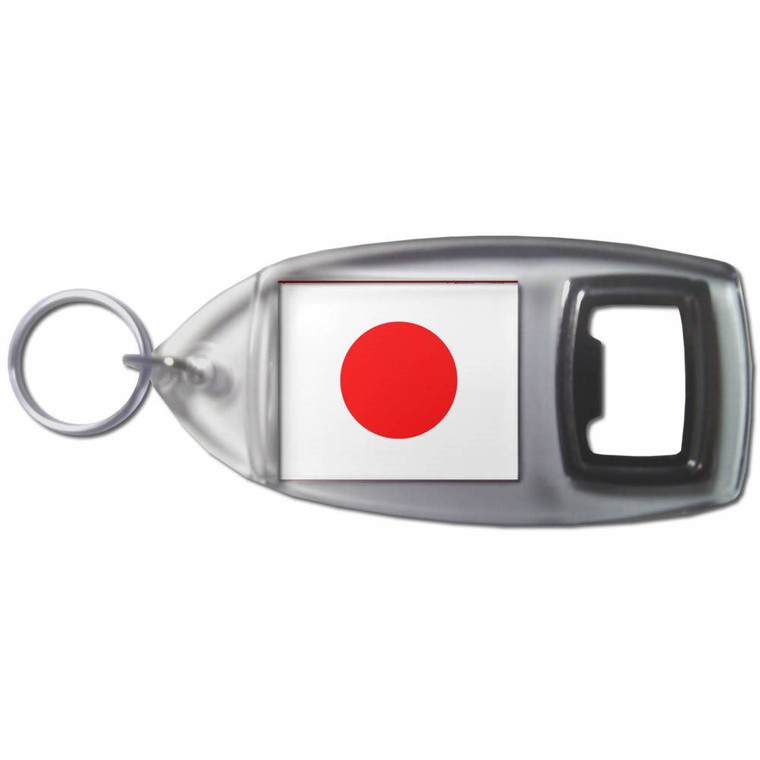 STOCK ITEM - Japan Flag - Plastic Key Ring Bottle Opener