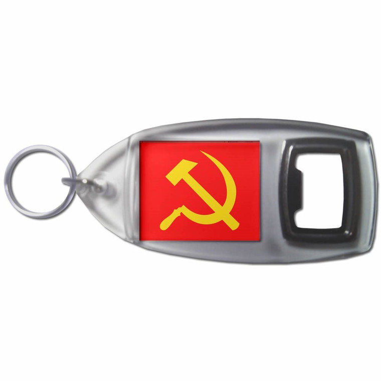 Soviet Union Flag - Plastic Key Ring Bottle Opener