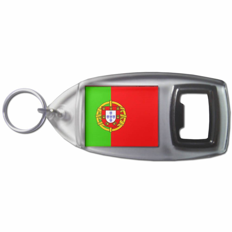 Portugal Flag - Plastic Key Ring Bottle Opener