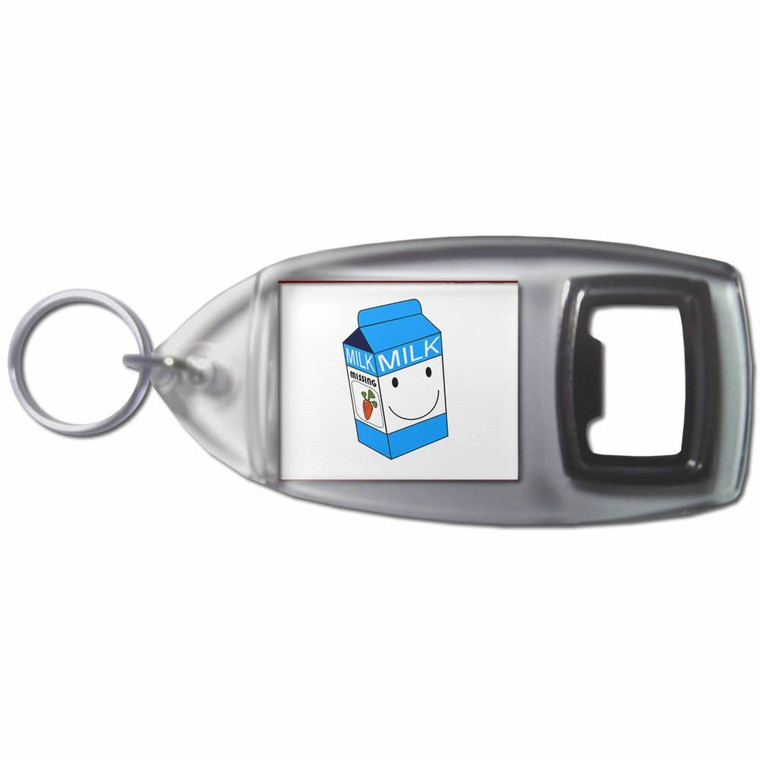 Milk Carton - Plastic Key Ring Bottle Opener