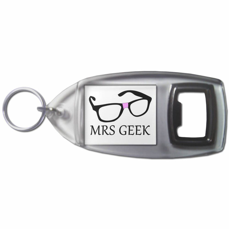 Mrs Geek - Plastic Key Ring Bottle Opener