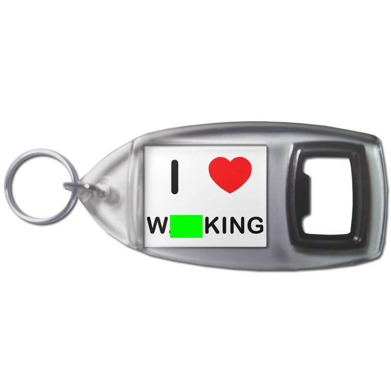 I Love Wanking - Plastic Key Ring Bottle Opener