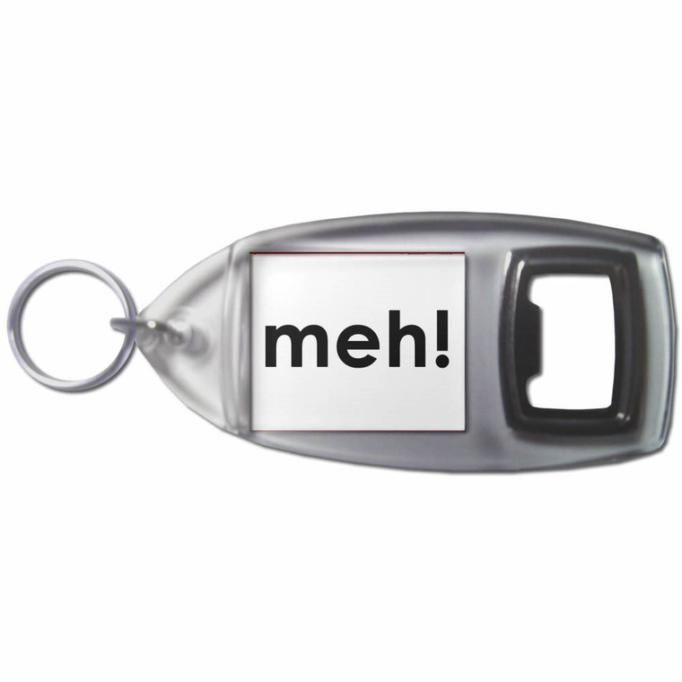 Meh - Plastic Key Ring Bottle Opener