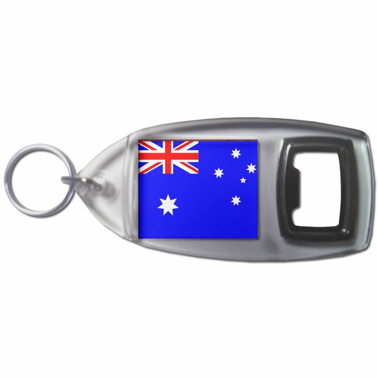 Australia Flag - Plastic Key Ring Bottle Opener