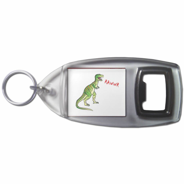 Dinosaur Rawwr! - Plastic Key Ring Bottle Opener