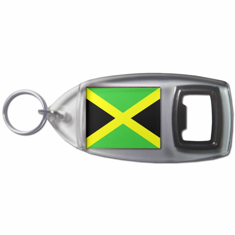 Jamaica Flag - Plastic Key Ring Bottle Opener