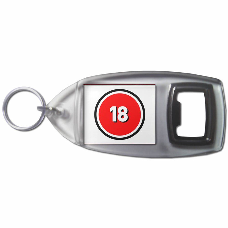 18 Certificate - Plastic Key Ring Bottle Opener