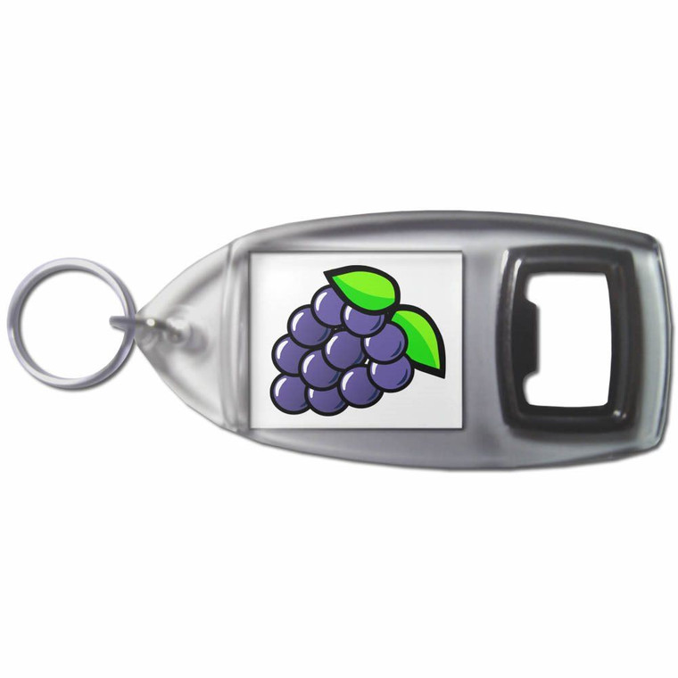 Fruit Machine Grapes - Plastic Key Ring Bottle Opener