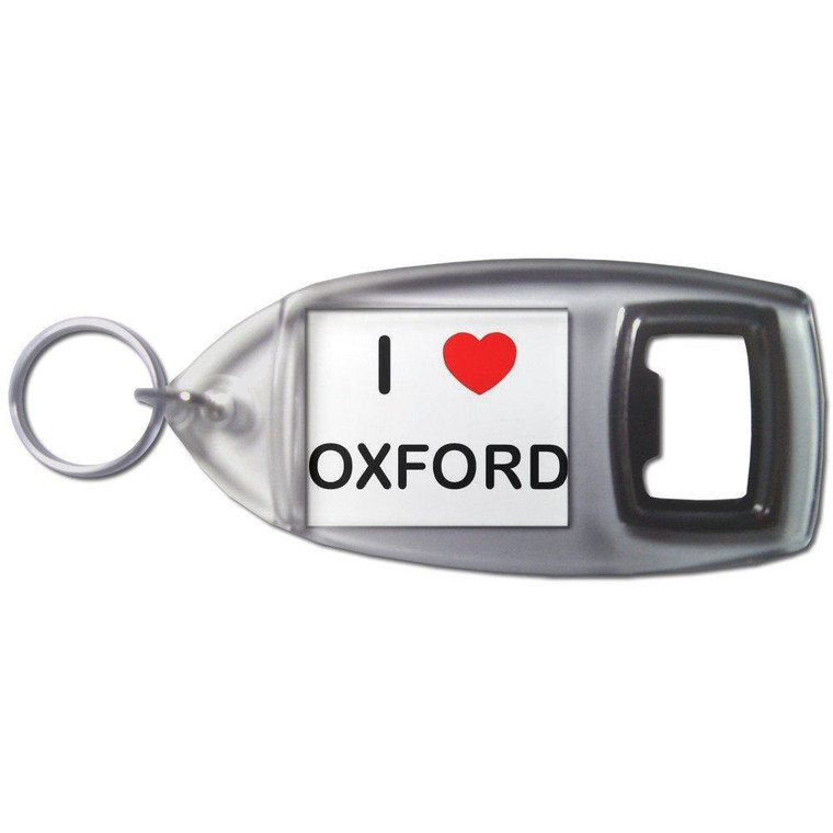 I Love Oxford - Plastic Key Ring Bottle Opener