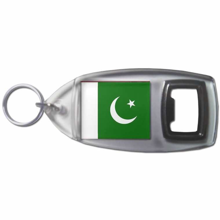 Pakistan Flag - Plastic Key Ring Bottle Opener Pakistan Flag - Plastic Key Ring Bottle Opener