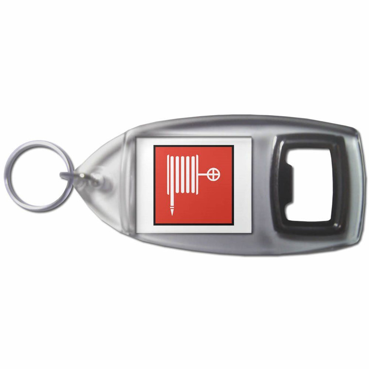 Fire Hose - Plastic Key Ring Bottle Opener
