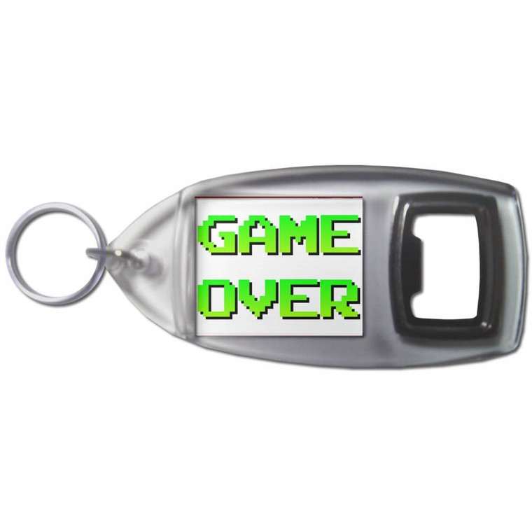 Game Over - Plastic Key Ring Bottle Opener